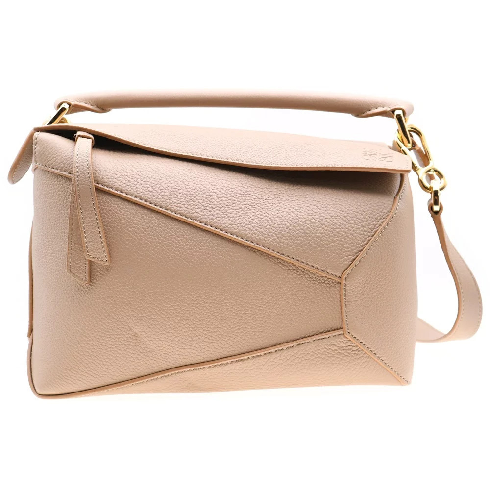 Loewe Bag Shoulder Leather Handbag Puzzle Beige - Picture 2 of 6